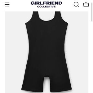 Girlfriend Collective Black Bike Unitard